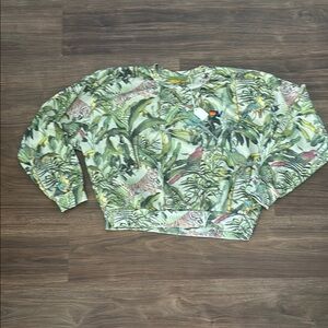Aviator Nation Jungle Relaxed Crew Sweatshirt - Sand